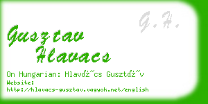 gusztav hlavacs business card